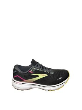 Brooks Ghost Women's Running Shoe - Black with Yellow Accent size 9